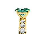 Yellow gold Oval Cut Cut Channel Set Diamond Engagement Ring with Four-Prong Setting_5