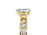 Yellow gold Oval Cut Cut Channel Set Diamond Engagement Ring with Four-Prong Setting_5
