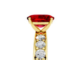 Yellow gold Oval Cut Cut Channel Set Diamond Engagement Ring with Four-Prong Setting_5