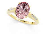 Yellow gold Oval Cut Cut Channel Set Solitaire Engagement Ring with Four-Prong Setting_1