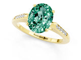 Yellow gold Oval Cut Cut Channel Set Solitaire Engagement Ring with Four-Prong Setting_1