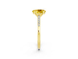 Yellow gold Oval Cut Cut Channel Set Solitaire Engagement Ring with Four-Prong Setting_2