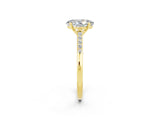 Yellow gold Oval Cut Cut Channel Set Solitaire Engagement Ring with Four-Prong Setting_2