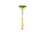 Yellow gold Oval Cut Cut Channel Set Solitaire Engagement Ring with Four-Prong Setting_2