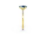 Yellow gold Oval Cut Cut Channel Set Solitaire Engagement Ring with Four-Prong Setting_2