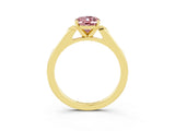Yellow gold Oval Cut Cut Channel Set Solitaire Engagement Ring with Four-Prong Setting_3