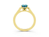Yellow gold Oval Cut Cut Channel Set Solitaire Engagement Ring with Four-Prong Setting_3