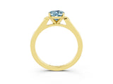 Yellow gold Oval Cut Cut Channel Set Solitaire Engagement Ring with Four-Prong Setting_3