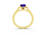 Yellow gold Oval Cut Cut Channel Set Solitaire Engagement Ring with Four-Prong Setting_3