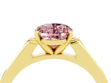 Yellow gold Oval Cut Cut Channel Set Solitaire Engagement Ring with Four-Prong Setting_4