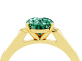 Yellow gold Oval Cut Cut Channel Set Solitaire Engagement Ring with Four-Prong Setting_4