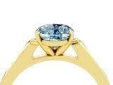 Yellow gold Oval Cut Cut Channel Set Solitaire Engagement Ring with Four-Prong Setting_4