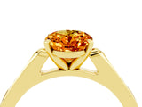Yellow gold Oval Cut Cut Channel Set Solitaire Engagement Ring with Four-Prong Setting_4