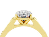 Yellow gold Oval Cut Cut Channel Set Solitaire Engagement Ring with Four-Prong Setting_4