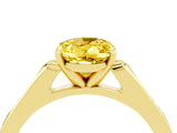 Yellow gold Oval Cut Cut Channel Set Solitaire Engagement Ring with Four-Prong Setting_4