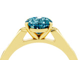 Yellow gold Oval Cut Cut Channel Set Solitaire Engagement Ring with Four-Prong Setting_4