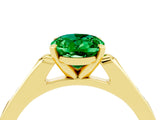 Yellow gold Oval Cut Cut Channel Set Solitaire Engagement Ring with Four-Prong Setting_4