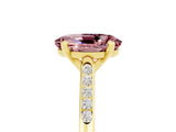 Yellow gold Oval Cut Cut Channel Set Solitaire Engagement Ring with Four-Prong Setting_5