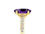 Yellow gold Oval Cut Cut Channel Set Solitaire Engagement Ring with Four-Prong Setting_5
