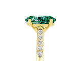 Yellow gold Oval Cut Cut Channel Set Solitaire Engagement Ring with Four-Prong Setting_5