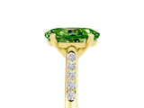 Yellow gold Oval Cut Cut Channel Set Solitaire Engagement Ring with Four-Prong Setting_5