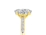Yellow gold Oval Cut Cut Channel Set Solitaire Engagement Ring with Four-Prong Setting_5