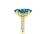 Yellow gold Oval Cut Cut Channel Set Solitaire Engagement Ring with Four-Prong Setting_5