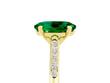 Yellow gold Oval Cut Cut Channel Set Solitaire Engagement Ring with Four-Prong Setting_5