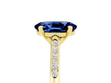 Yellow gold Oval Cut Cut Channel Set Solitaire Engagement Ring with Four-Prong Setting_5