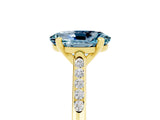 Yellow gold Oval Cut Cut Channel Set Solitaire Engagement Ring with Four-Prong Setting_5