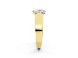 Yellow gold Oval Cut Cut Diamond Channel Set Solitaire Ring with Four-Prong Setting_5