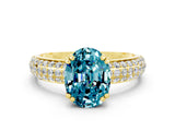 Yellow gold Oval Cut Cut Diamond Milgrain Marquise Band with Prong Setting