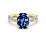 Yellow gold Oval Cut Cut Diamond Milgrain Marquise Band with Prong Setting