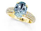 Yellow gold Oval Cut Cut Diamond Milgrain Marquise Band with Prong Setting_1