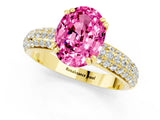 Yellow gold Oval Cut Cut Diamond Milgrain Marquise Band with Prong Setting_1