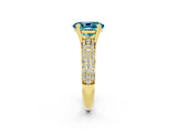 Yellow gold Oval Cut Cut Diamond Milgrain Marquise Band with Prong Setting_2