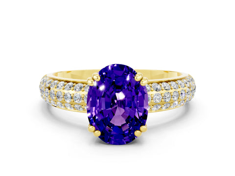 Yellow gold Oval Cut Cut Diamond Milgrain Marquise Band with Prong Setting