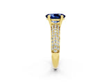 Yellow gold Oval Cut Cut Diamond Milgrain Marquise Band with Prong Setting_2