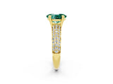 Yellow gold Oval Cut Cut Diamond Milgrain Marquise Band with Prong Setting_2