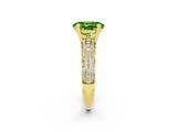 Yellow gold Oval Cut Cut Diamond Milgrain Marquise Band with Prong Setting_2
