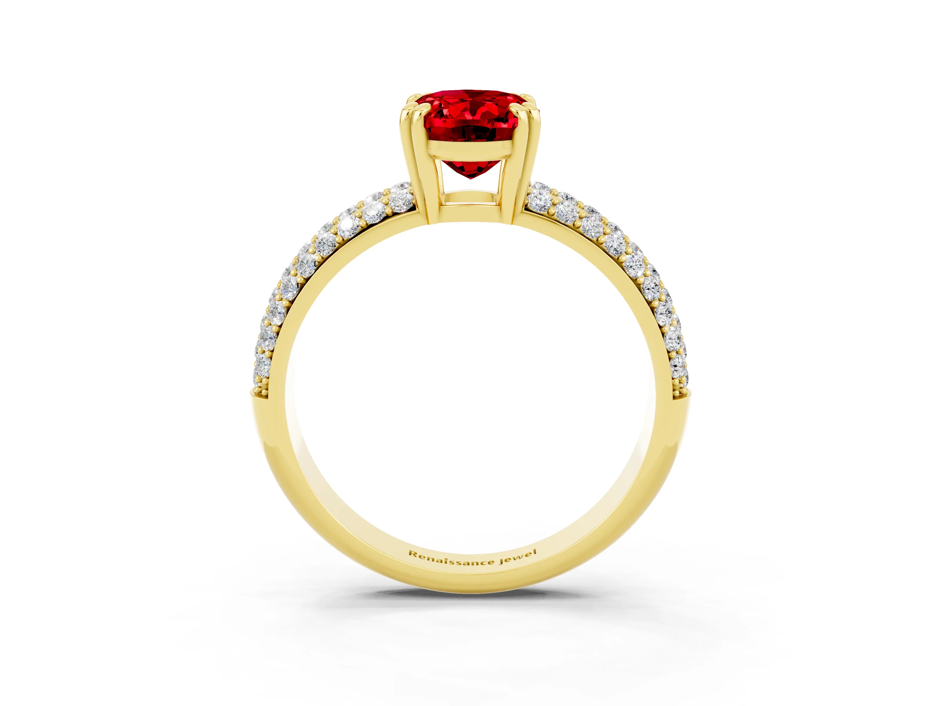 Yellow gold Oval Cut Cut Diamond Milgrain Marquise Band with Prong Setting_3
