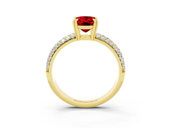 Yellow gold Oval Cut Cut Diamond Milgrain Marquise Band with Prong Setting