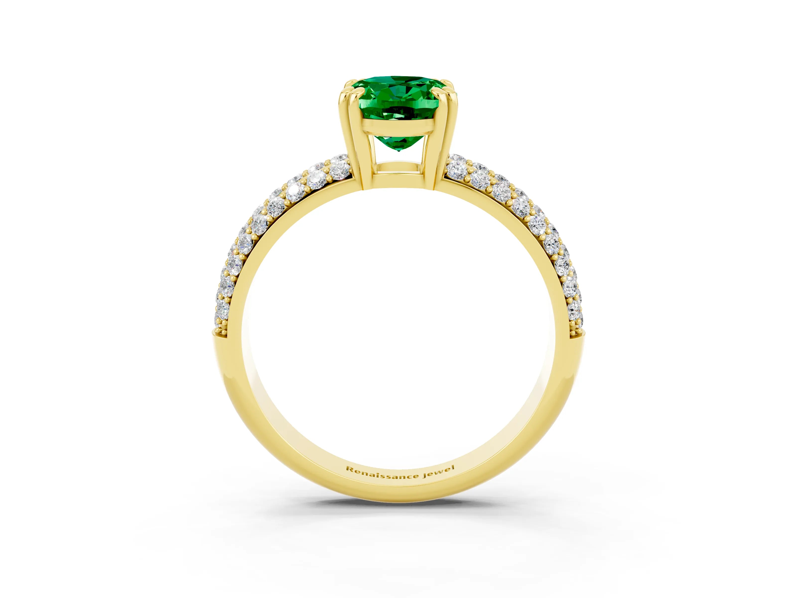 Yellow gold Oval Cut Cut Diamond Milgrain Marquise Band with Prong Setting_3