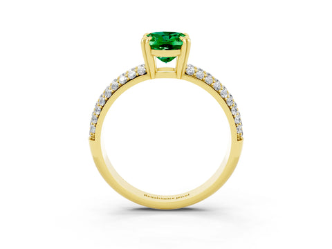 Yellow gold Oval Cut Cut Diamond Milgrain Marquise Band with Prong Setting_3