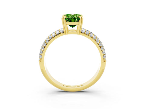 Yellow gold Oval Cut Cut Diamond Milgrain Marquise Band with Prong Setting_3