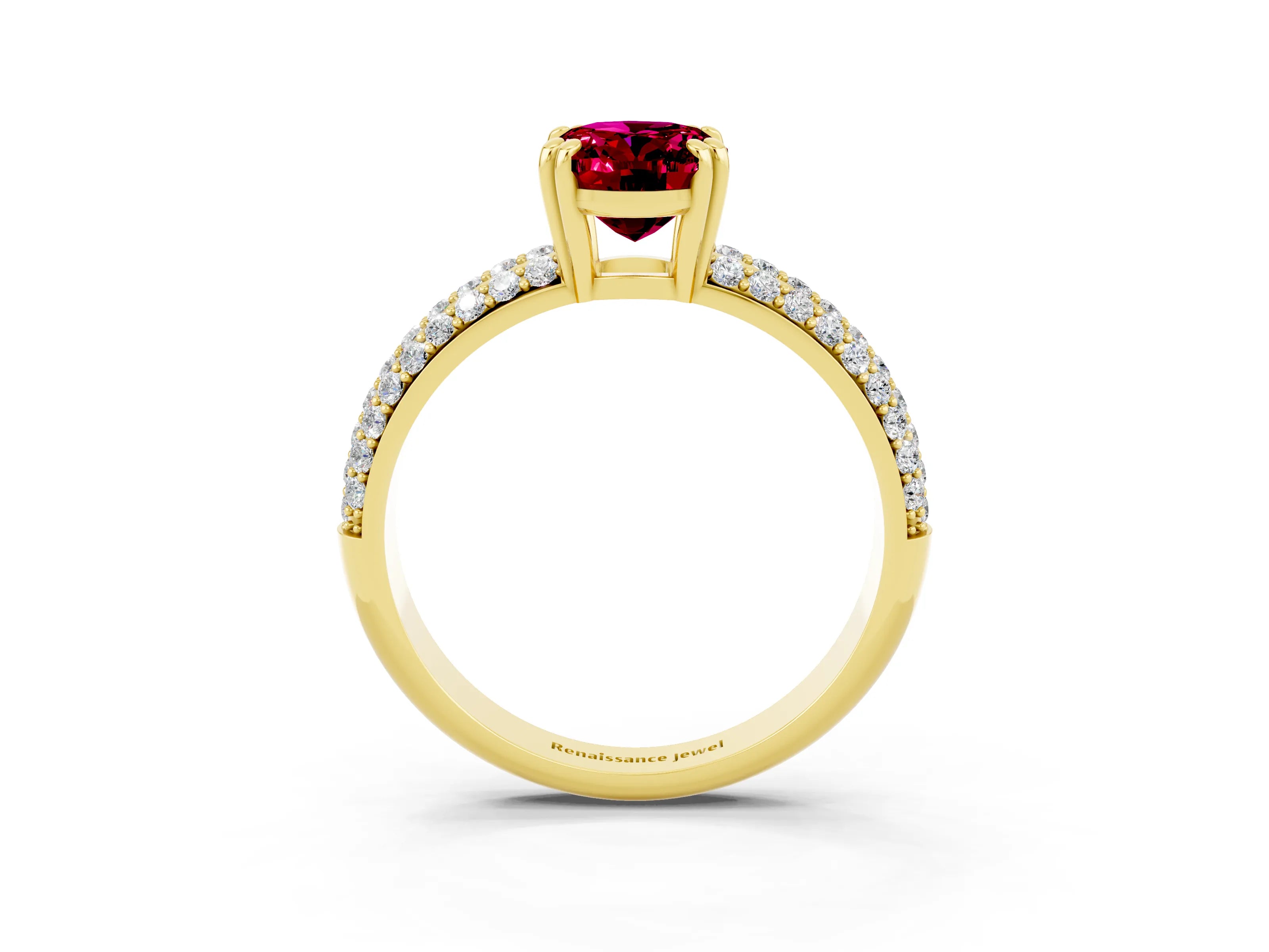Yellow gold Oval Cut Cut Diamond Milgrain Marquise Band with Prong Setting_3