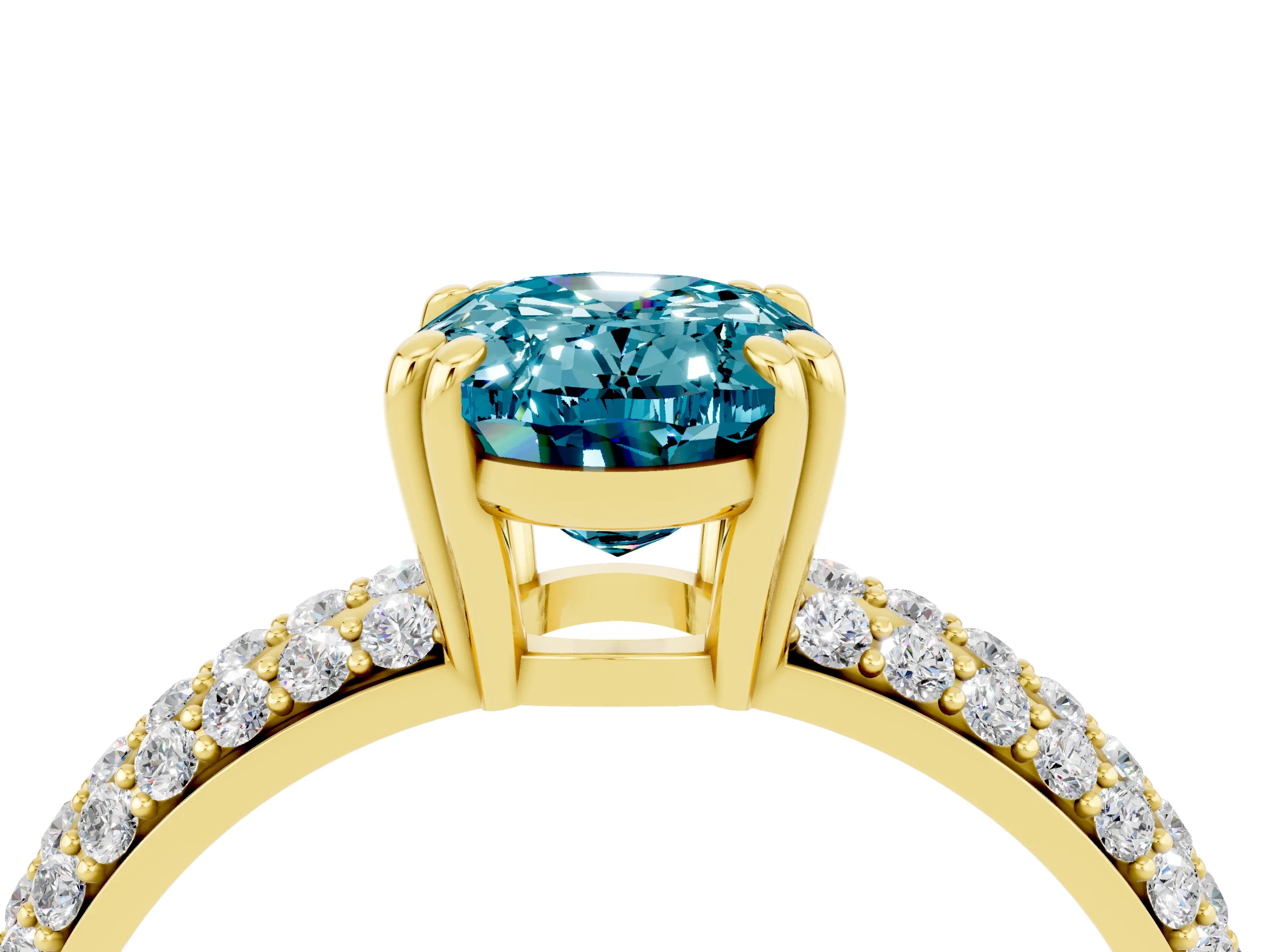 Yellow gold Oval Cut Cut Diamond Milgrain Marquise Band with Prong Setting_4