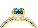 Yellow gold Oval Cut Cut Diamond Milgrain Marquise Band with Prong Setting_4