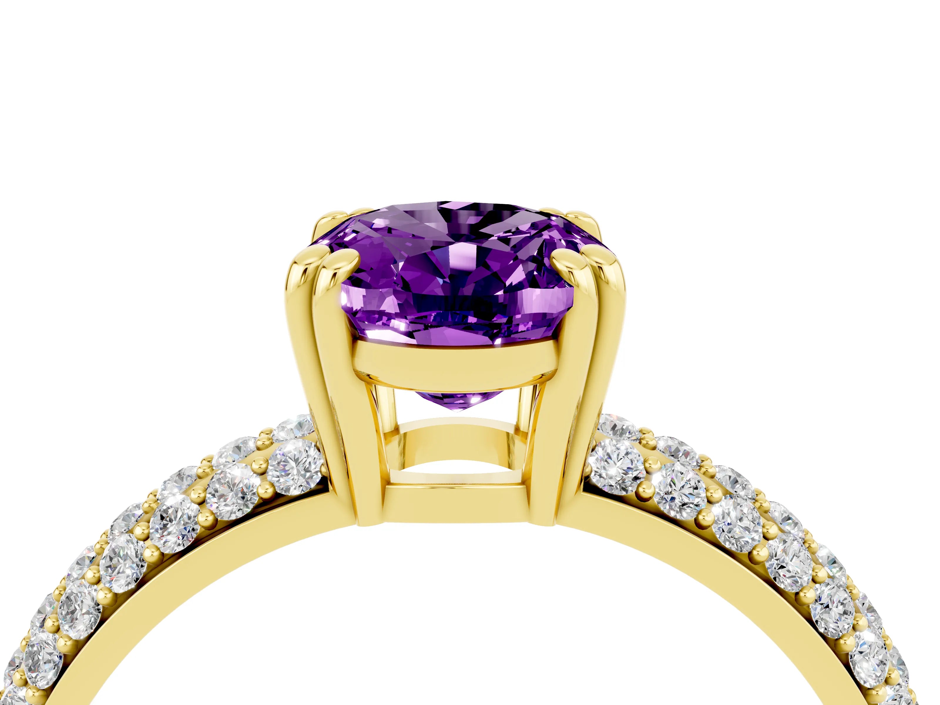 Yellow gold Oval Cut Cut Diamond Milgrain Marquise Band with Prong Setting_4