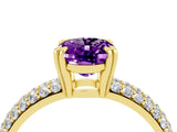 Yellow gold Oval Cut Cut Diamond Milgrain Marquise Band with Prong Setting_4